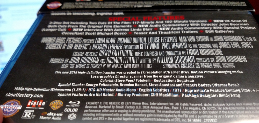 Exorcist II Blu-ray - High-Def Digest: The Bonus View